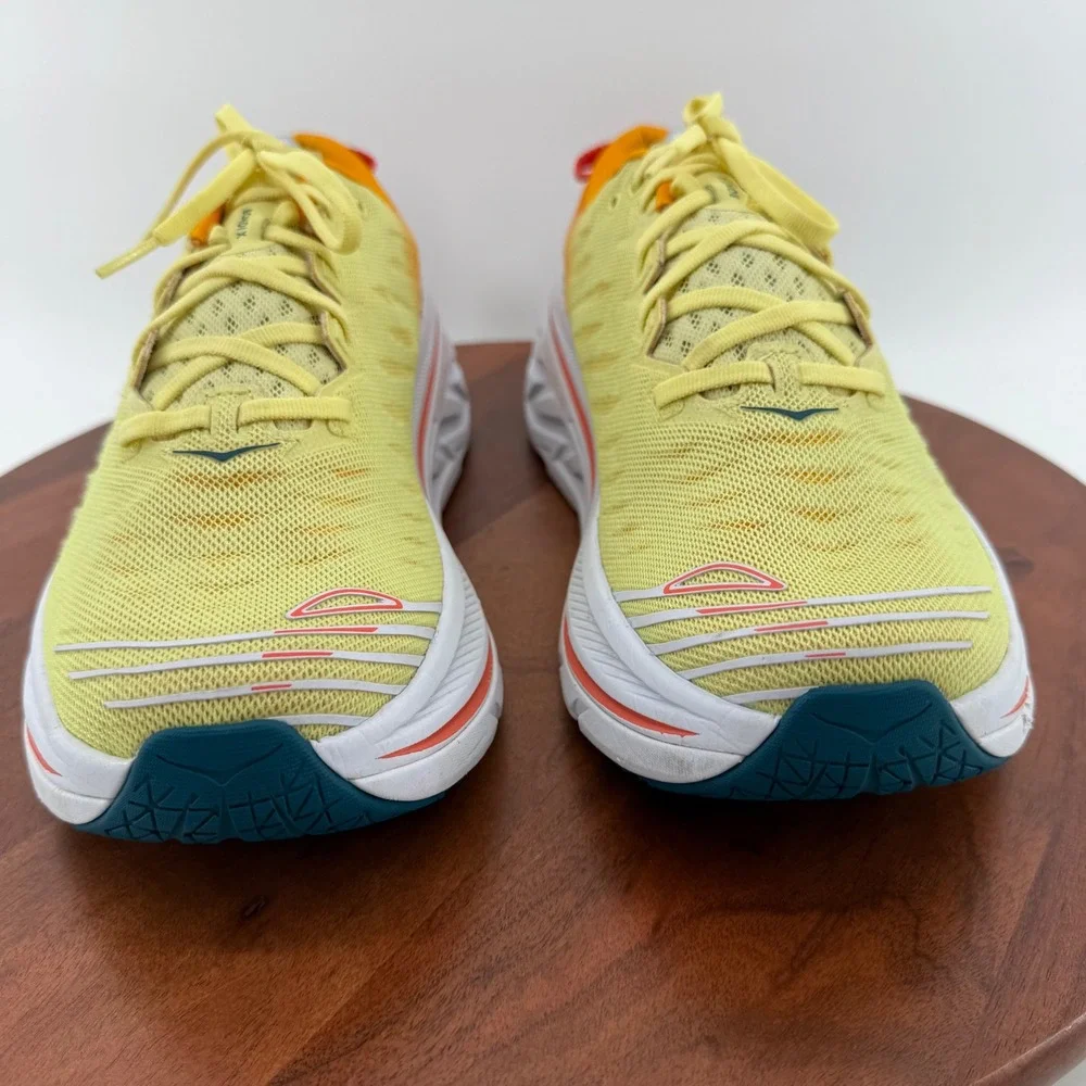 Hoka Bondi X Running Shoes Mens Yellow Pear/Radiant Yellow Carbon Plate 12D*flaw